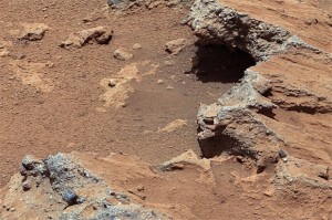 Ancient Riverbed imaged by the Curiosity Rover in Gale Crater